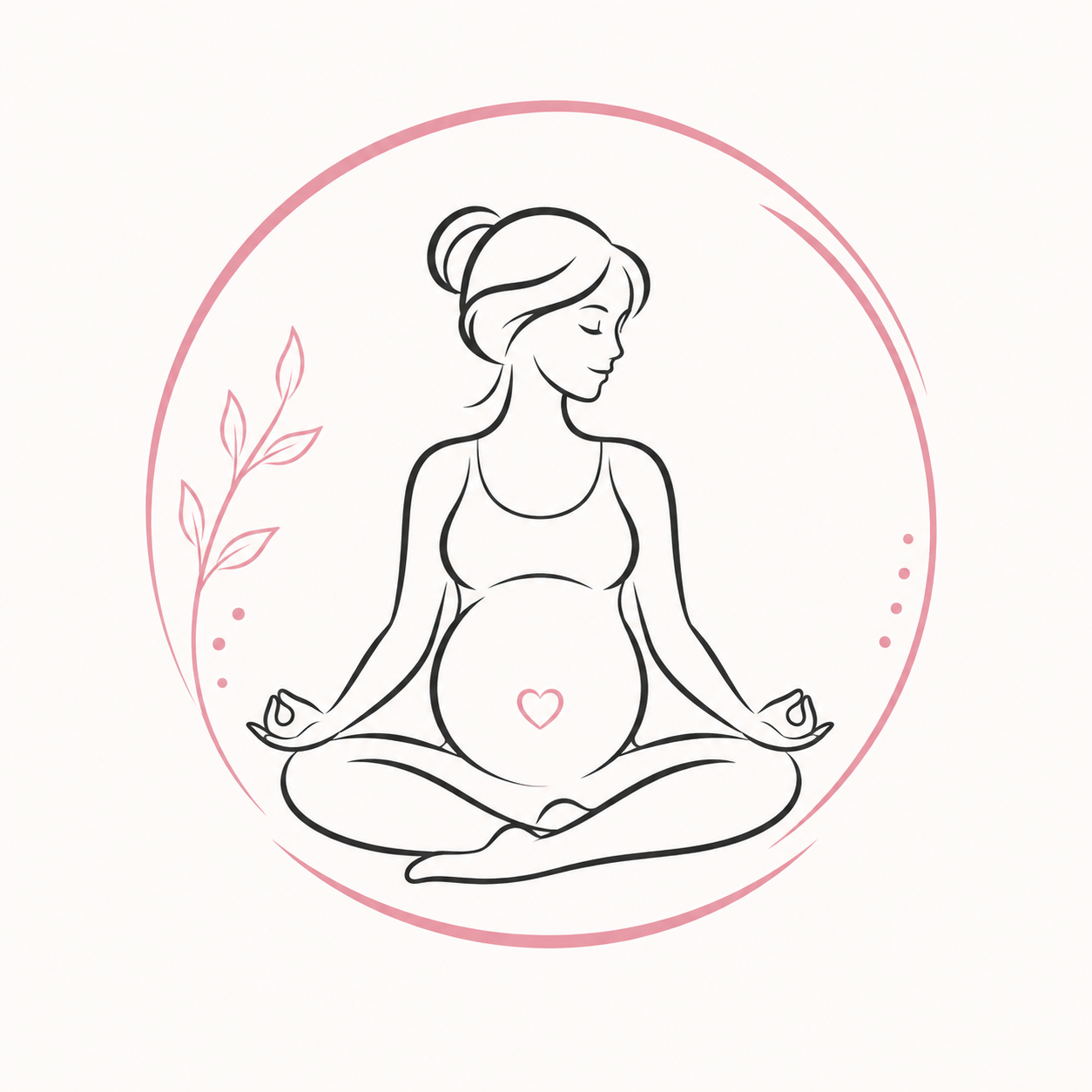 Meditating pregnant mother