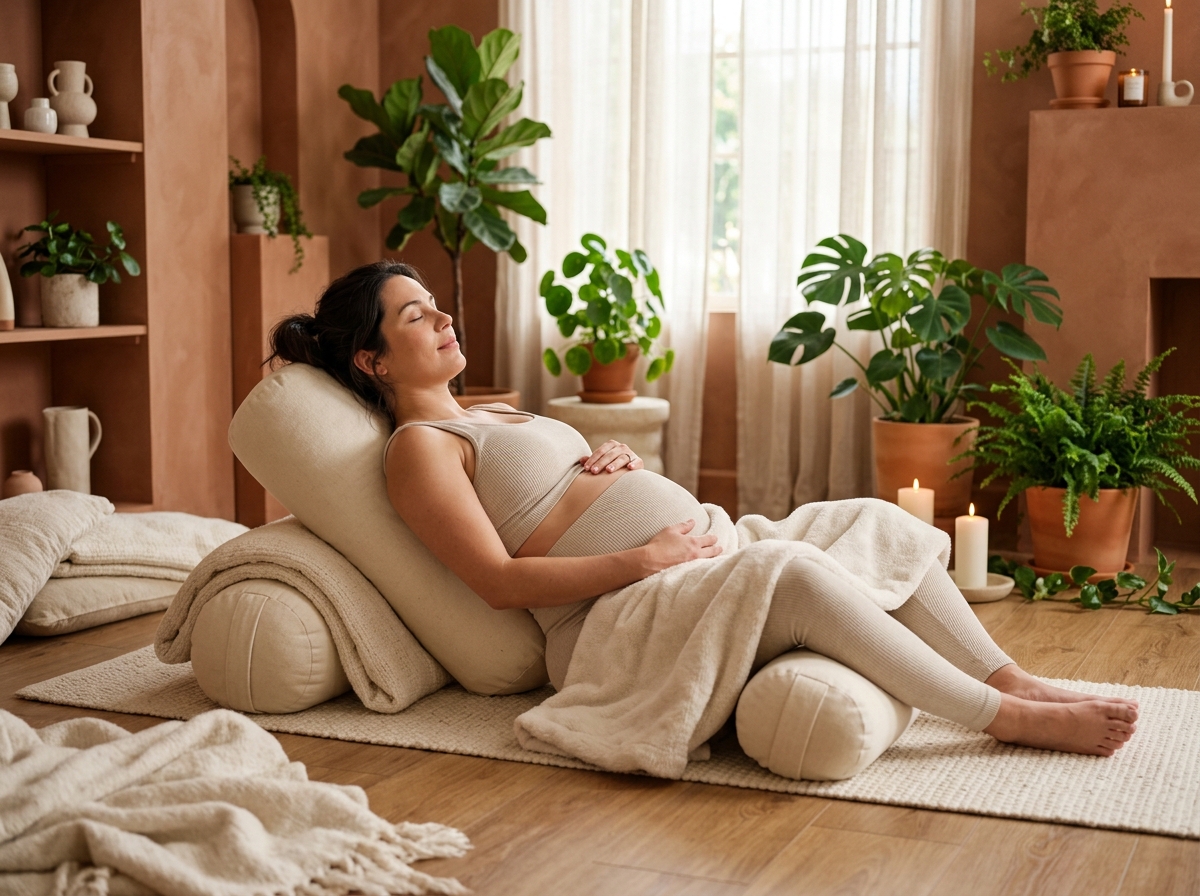 Restorative yoga with gentle props